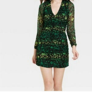 A New Day Floral Ruched Bodycon Dress NWOT XXL